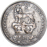 1827 Sixpence - George IV British Silver Coin - Nice
