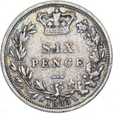 1883 Sixpence - Victoria British Silver Coin