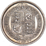 1887 Sixpence - Victoria British Silver Coin - Very Nice