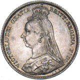 1891 Sixpence - Victoria British Silver Coin - Very Nice