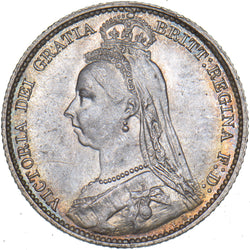 1892 Sixpence - Victoria British Silver Coin - Very Nice