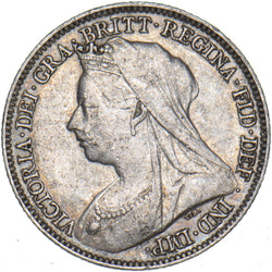 1897 Sixpence - Victoria British Silver Coin - Nice