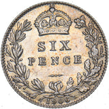 1906 Sixpence - Edward VII British Silver Coin - Nice