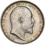1906 Sixpence - Edward VII British Silver Coin - Superb
