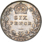 1906 Sixpence - Edward VII British Silver Coin - Superb
