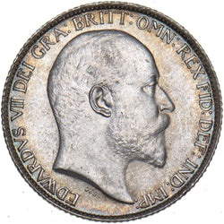 1907 Sixpence - Edward VII British Silver Coin - Superb