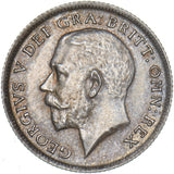 1921 Sixpence - George V British Silver Coin - Very Nice