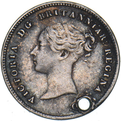1862 Maundy Fourpence (Holed) - Victoria British Silver Coin