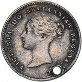1862 Maundy Fourpence (Holed) - Victoria British Silver Coin