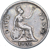 1836 Groat (Fourpence) - William IV British Silver Coin