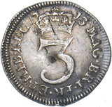 1713 Threepence - Anne British Silver Coin - Nice