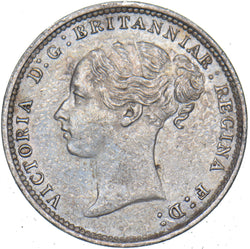 1885 Threepence - Victoria British Silver Coin - Very Nice