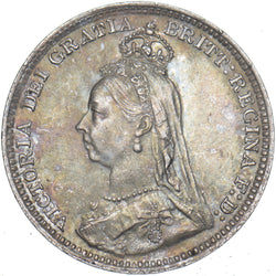 1891 Threepence - Victoria British Silver Coin - Very Nice