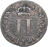 1686 Maundy Twopence - James II British Silver Coin - Nice