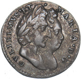 1691 Maundy Twopence - William & Mary British Silver Coin - Nice