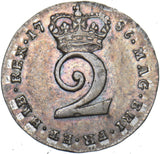 1786 Maundy Twopence - George III British Silver Coin - Nice