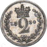 1834 Maundy Twopence - William IV British Silver Coin - Very Nice