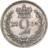 1884 Maundy Twopence - Victoria British Silver Coin - Superb