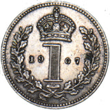 1907 Maundy Penny - Edward VII British Silver Coin - Very Nice
