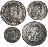 1678 Maundy Set - Charles II British Silver Coins - Very Nice