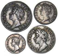 1686 Maundy Set - James II British Silver Coins - Very Nice
