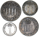 1687 Maundy Set - James II British Silver Coins - Nice