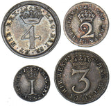 1727 Maundy Set - George I British Silver Coins - Nice