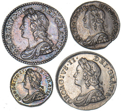 1746 Maundy Set - George II British Silver Coins - Very Nice