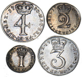 1780 Maundy Set - George III British Silver Coins - Very Nice