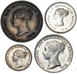 1844 Maundy Set - Victoria British Silver Coins - Very Nice