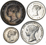 1844 Maundy Set - Victoria British Silver Coins - Very Nice
