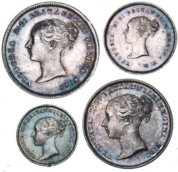 1844 Maundy Set - Victoria British Silver Coins - Superb