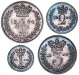 1844 Maundy Set - Victoria British Silver Coins - Superb