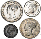 1861 Maundy Set - Victoria British Silver Coins - Very Nice