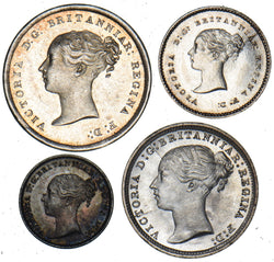 1870 Maundy Set - Victoria British Silver Coins - Superb