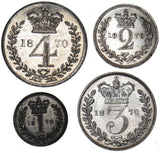1870 Maundy Set - Victoria British Silver Coins - Superb
