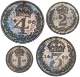 1902 Matt Proof Maundy Set - Edward VII British Silver Coins - Superb
