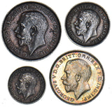 1924 Maundy Set - George V British Silver Coins - Very Nice