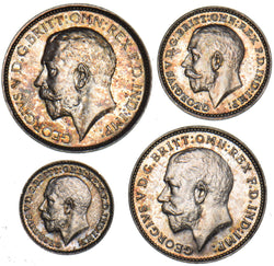 1925 Maundy Set - George V British Silver Coins - Superb