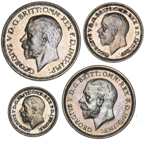 1935 Maundy Set - George V British Silver Coins - Very Nice