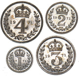 1971 Maundy Set - Elizabeth II British Silver Coins - Superb