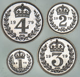 1979 Maundy Set - Elizabeth II British Silver Coins - Superb