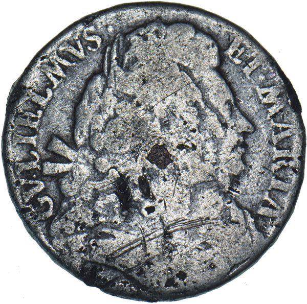 1691 Tin Halfpenny - William & Mary British Coin