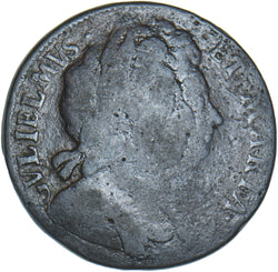 1694 Halfpenny - William & Mary British Copper Coin