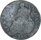 1700 Halfpenny - William III British Copper Coin