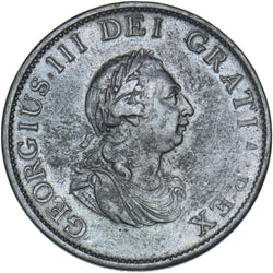 1799 Halfpenny - George III British Copper Coin - Nice