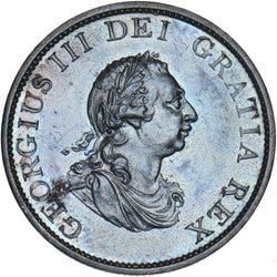 1799 Halfpenny - George III British Copper Coin - Very Nice