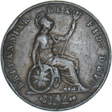 1827 Halfpenny - George IV British Copper Coin