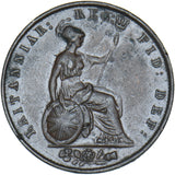 1853 Halfpenny - Victoria British Copper Coin - Nice