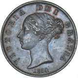 1854 Halfpenny - Victoria British Copper Coin - Very Nice